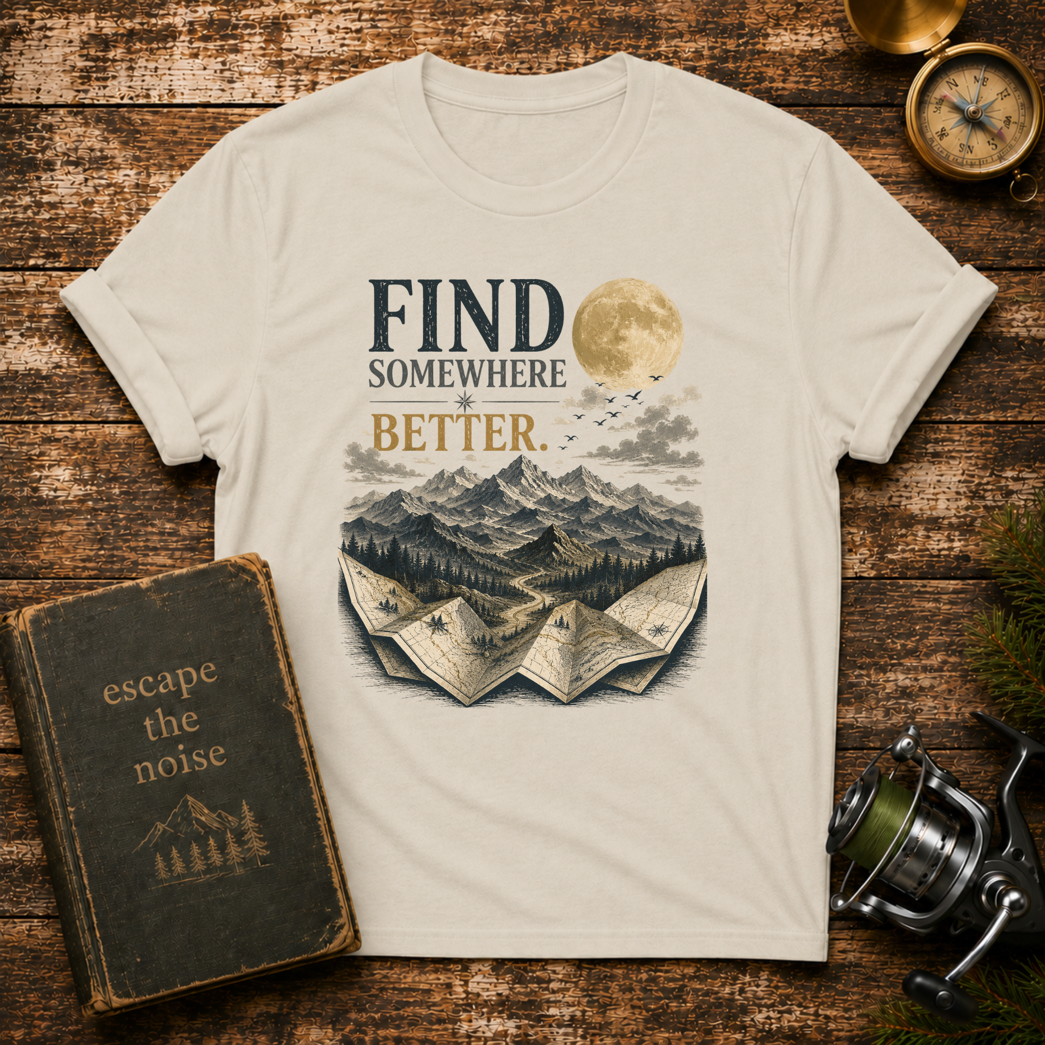 "Find Somewhere Better" Mountain Moon Scenic Tee
