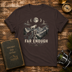 "Far Enough to Think Clearly" Mountain Moon Adventure Tee