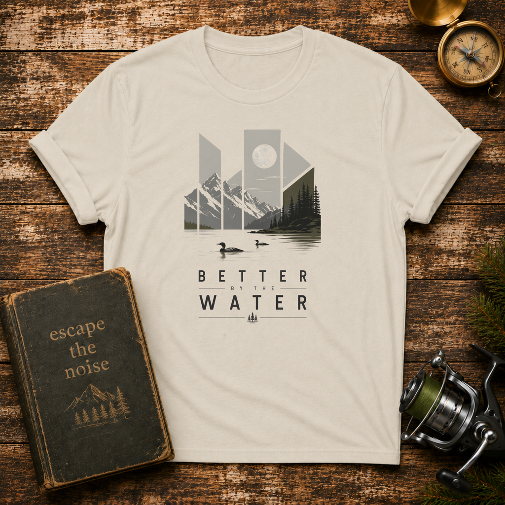 Better by the Water Graphic T-Shirt — Minimal Mountain  Design