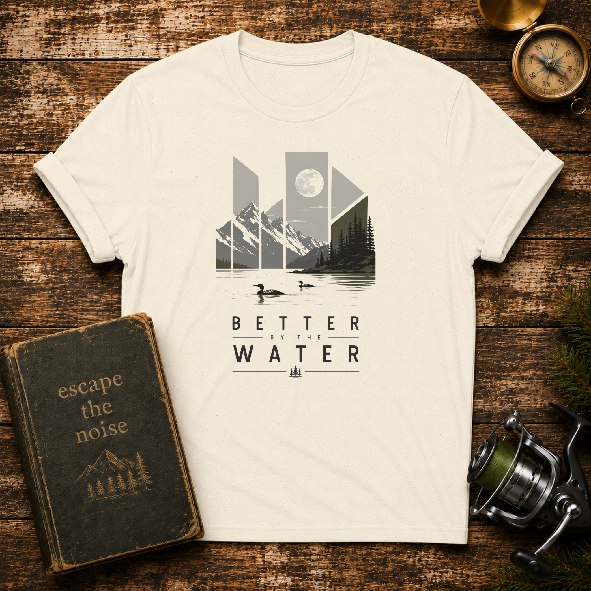 Better by the Water Graphic T-Shirt — Minimal Mountain  Design