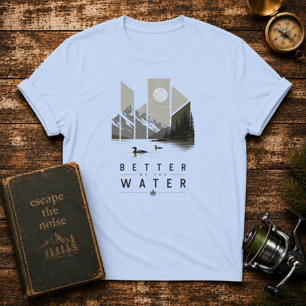 Better by the Water Graphic T-Shirt — Minimal Mountain  Design