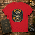 Better Under Stars Camping T-Shirt — Vintage Campfire Design
