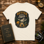 Better Under Stars Camping T-Shirt — Vintage Campfire Design