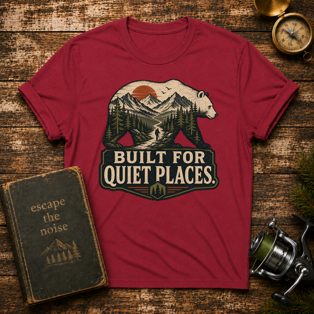 Built for Quiet Places T-Shirt — Outdoor Bear Mountain Graphic Tee