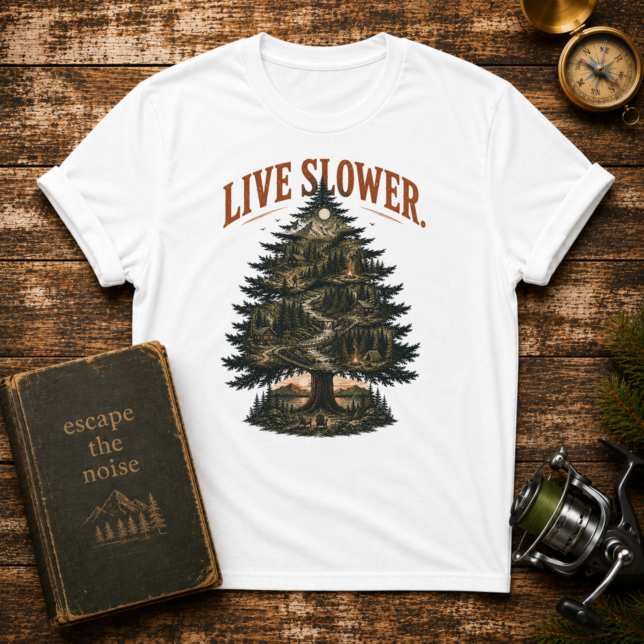 Live Slower Tree Nature T-Shirt