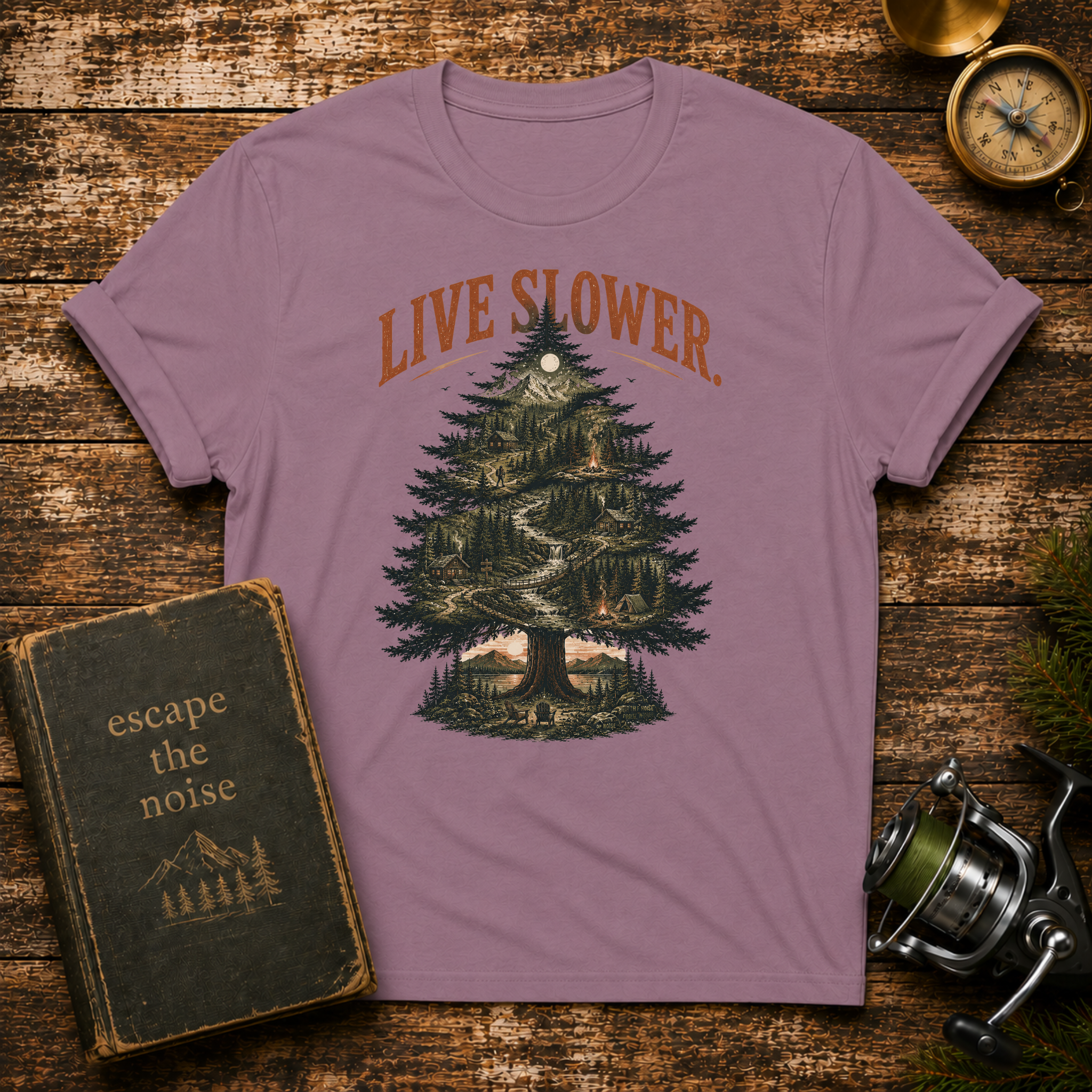 Live Slower Tree Nature T-Shirt