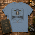 Coordinates Unknown T-Shirt — Compass Adventure Graphic Tee