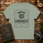 Coordinates Unknown T-Shirt — Compass Adventure Graphic Tee