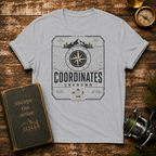 Coordinates Unknown T-Shirt — Compass Adventure Graphic Tee
