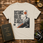 Distance Builds Clarity Mountain T-Shirt – Motivational Outdoor Hiking Tee