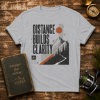 Distance Builds Clarity Mountain T-Shirt – Motivational Outdoor Hiking Tee