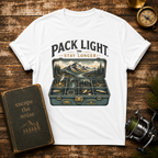 Pack Light Travel Tee — 'Pack Light Stay Longer' Vintage Suitcase Adventure T-Shirt