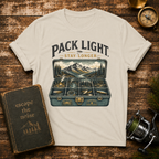 Pack Light Travel Tee — 'Pack Light Stay Longer' Vintage Suitcase Adventure T-Shirt