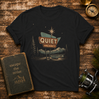 Quiet Vacancy T-Shirt — Vintage Motel Sign Mountain Camp Tee