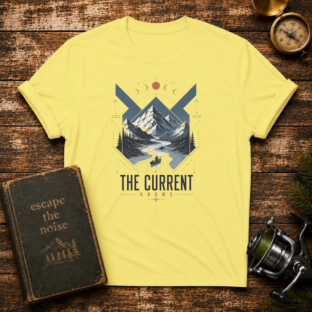 Mountain River T-Shirt – "The Current" Adventure Graphic Tee