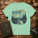 River Doesn't Care What Day It Is T-Shirt — Vintage Nature Camping Tee