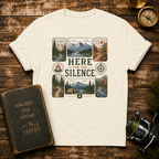 Here for the Silence Graphic T-Shirt — Vintage Mountain Nature Tee