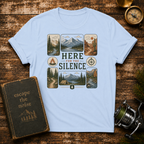 Here for the Silence Graphic T-Shirt — Vintage Mountain Nature Tee