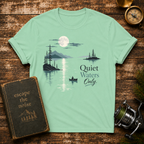 Quiet Waters T-Shirt — Minimal Lake Canoe Design