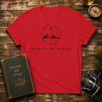 North of Noise Minimalist Graphic T-Shirt — Mountain & Soundwave Tee