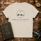 North of Noise Minimalist Graphic T-Shirt — Mountain & Soundwave Tee