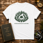 T-Shirt — "Introverted by Nature" Cabin Forest Graphic Tee
