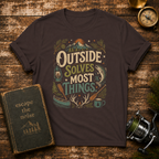 Outside Solves Most Things T-Shirt — Outdoor Adventure Graphic Tee