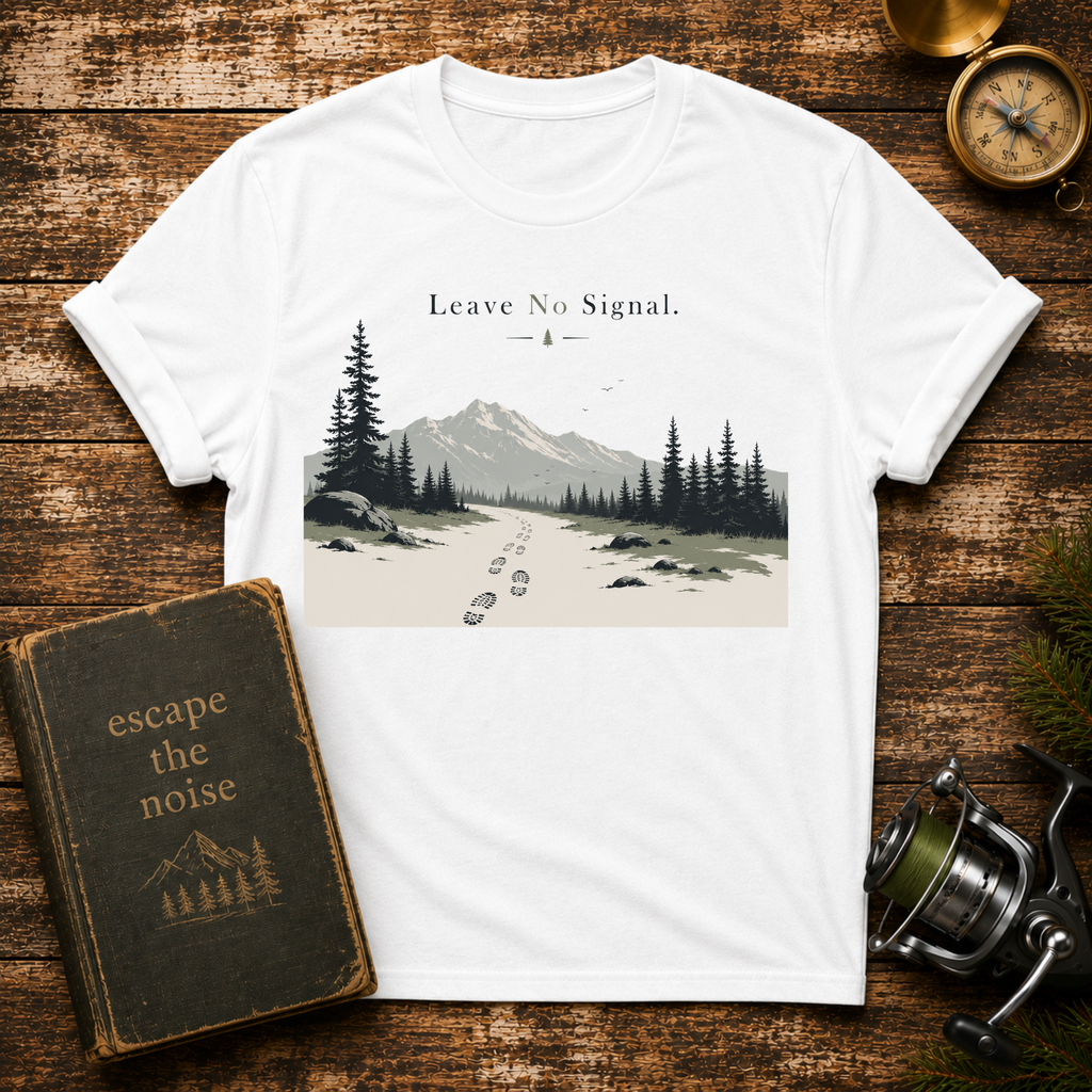 Nature Hike T-Shirt – 'Leave No Trace' Mountain Scenic Tee