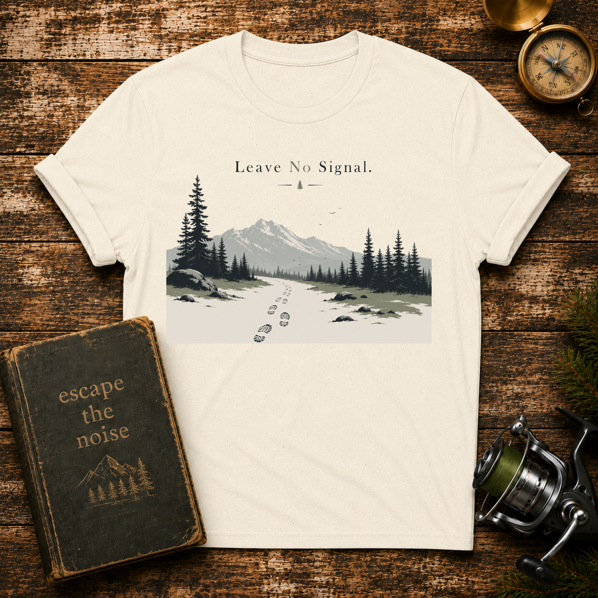 Nature Hike T-Shirt – 'Leave No Trace' Mountain Scenic Tee