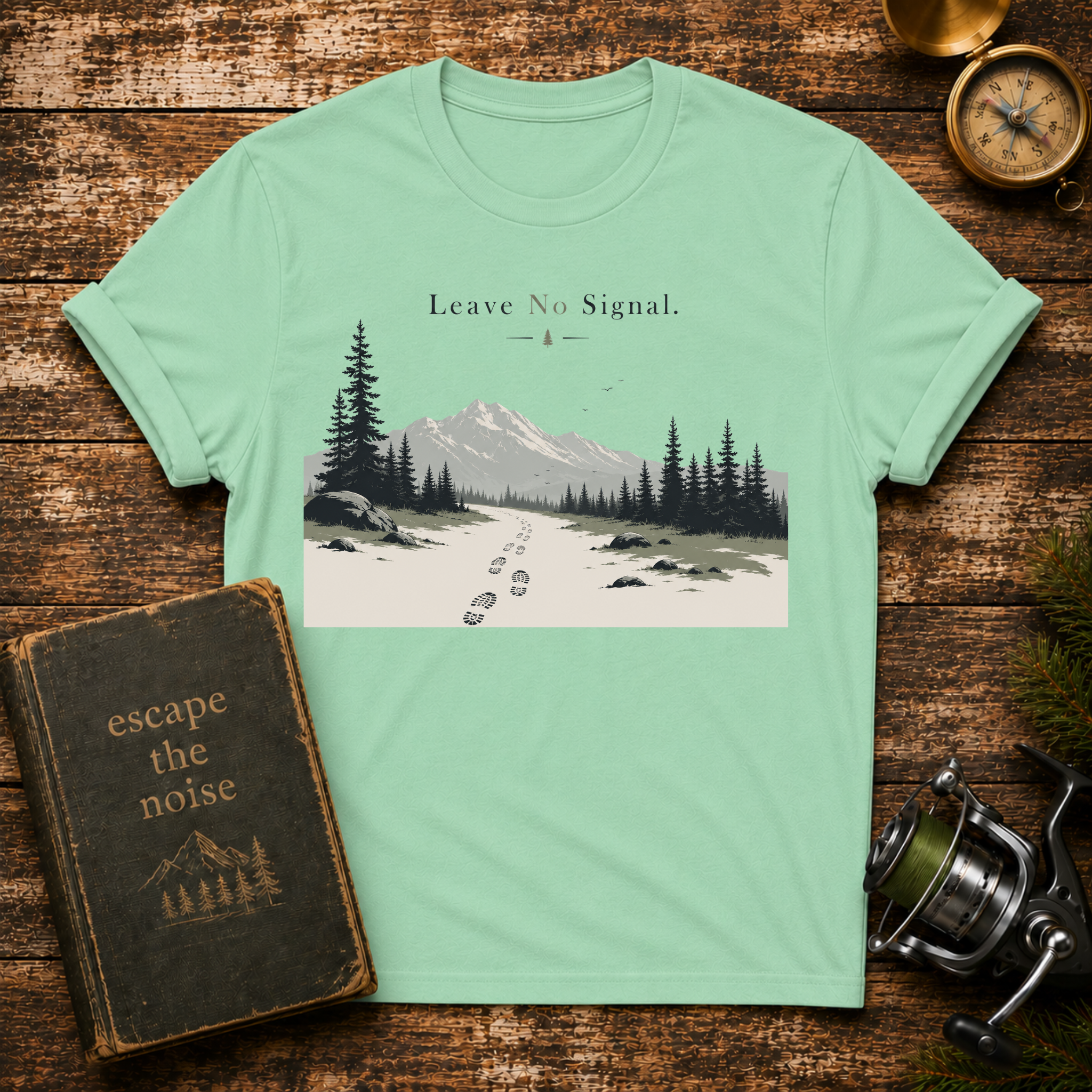 Nature Hike T-Shirt – 'Leave No Trace' Mountain Scenic Tee