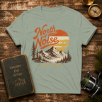 North of Noise Vintage Mountain T-Shirt — " Quiet is Earned"