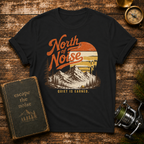 North of Noise Vintage Mountain T-Shirt — " Quiet is Earned"