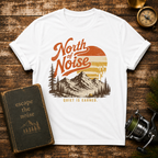 North of Noise Vintage Mountain T-Shirt — " Quiet is Earned"