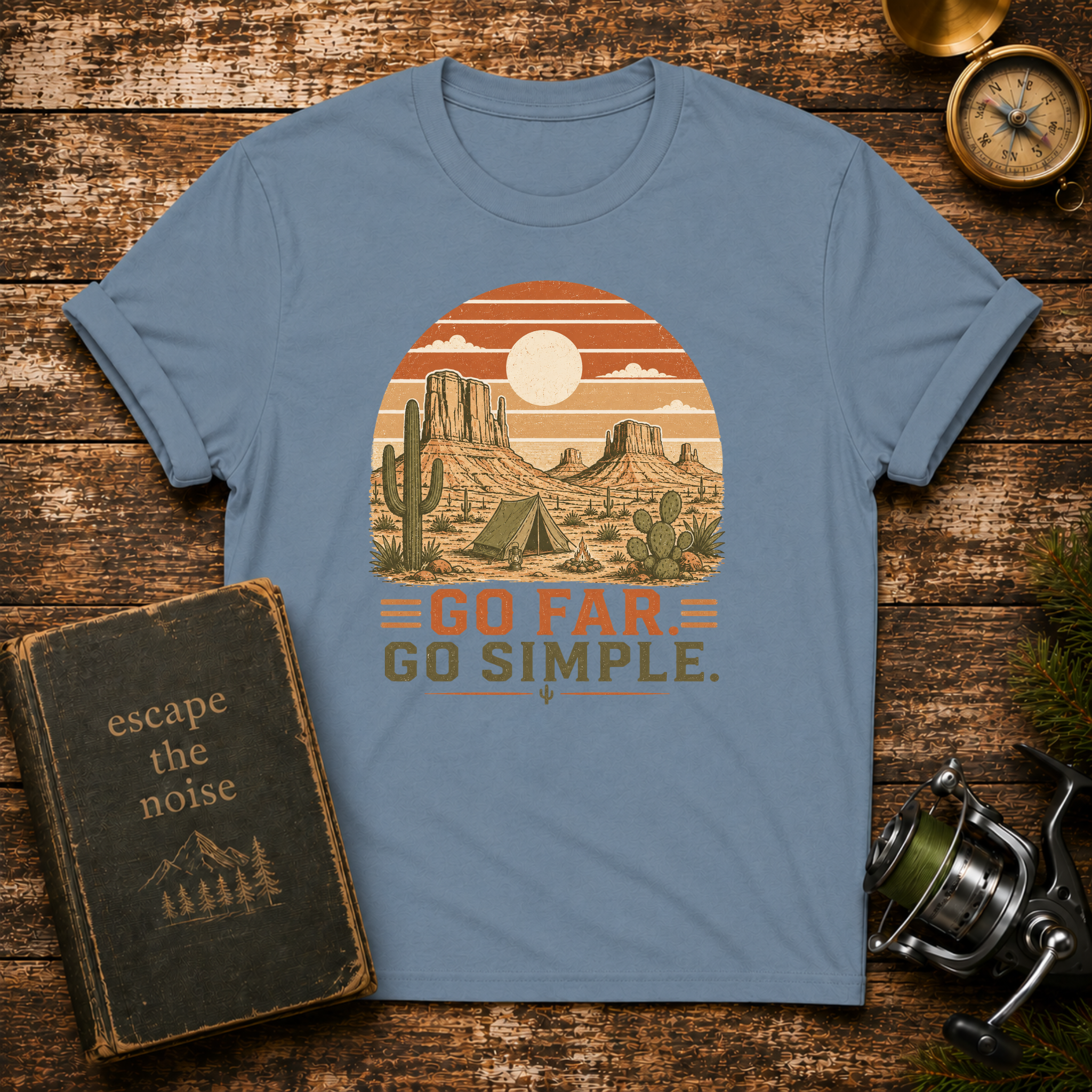 Go Far Go Simple Desert T-Shirt
