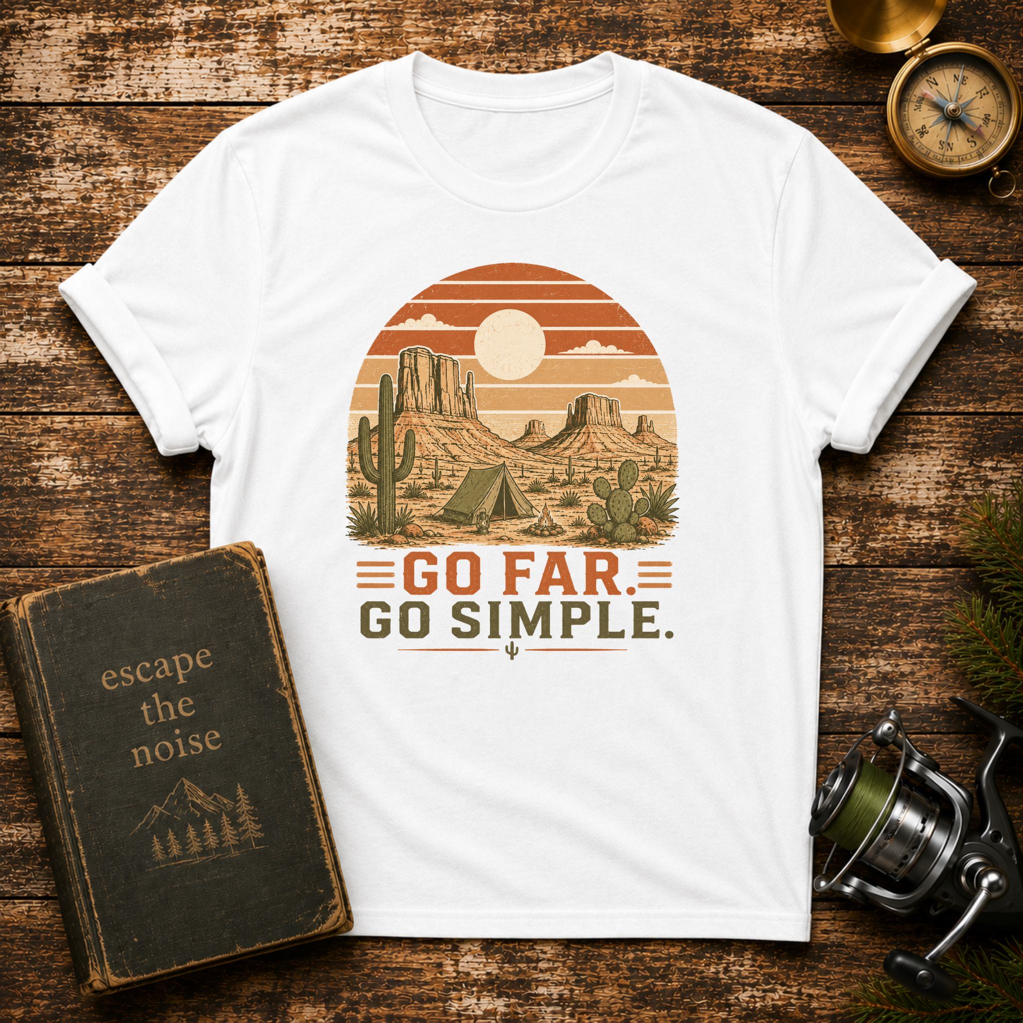 Go Far Go Simple Desert T-Shirt
