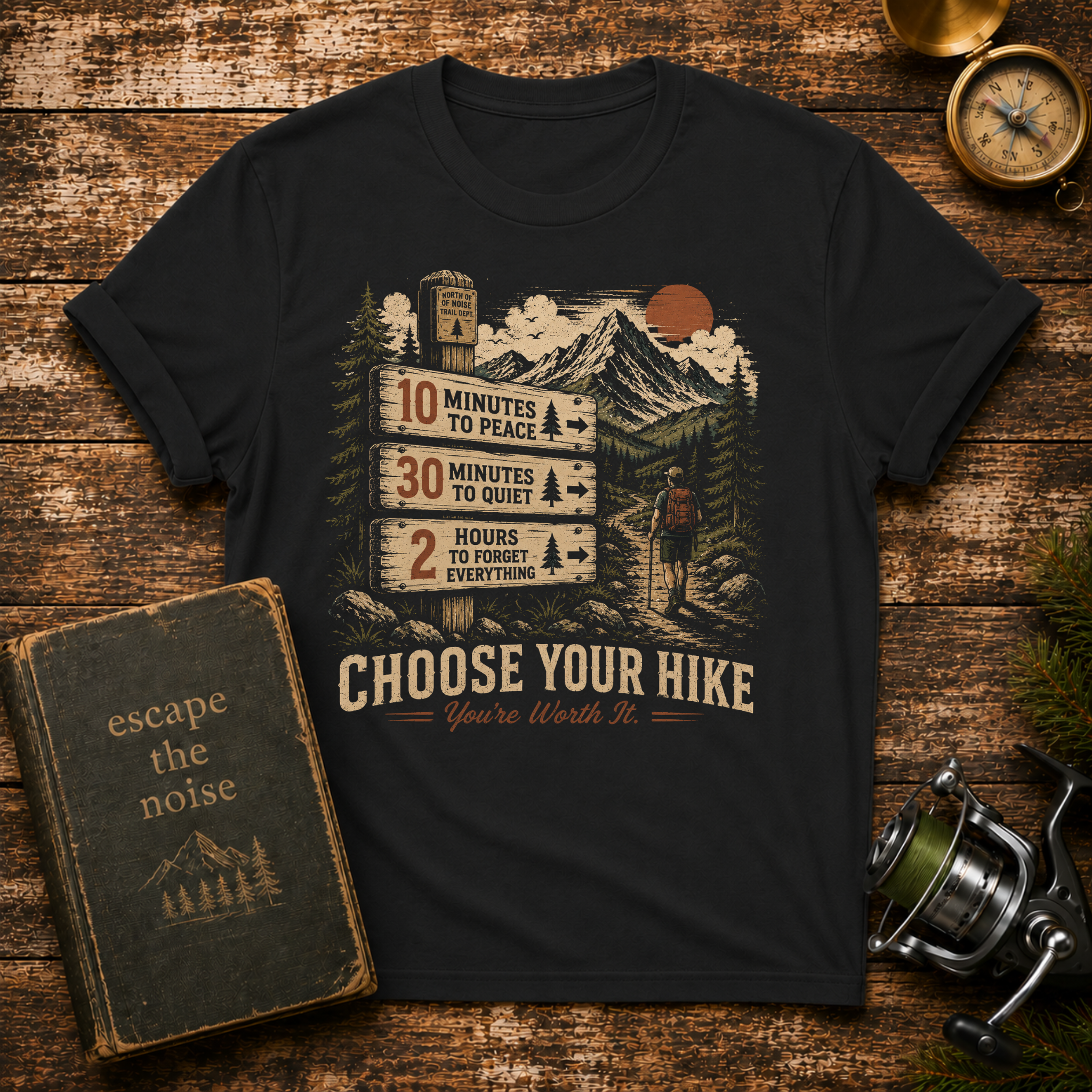 "Choose Your Hike" Outdoor Camping Graphic Tee