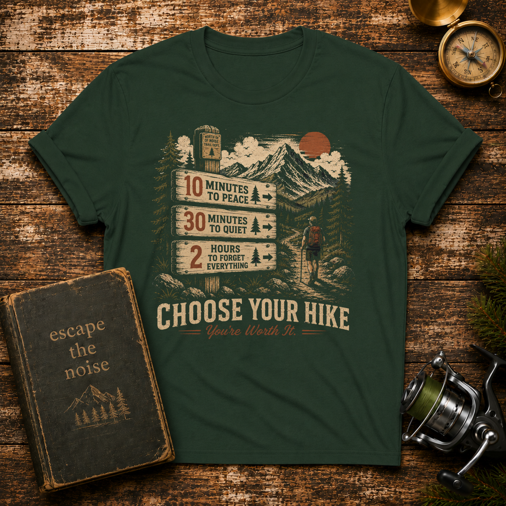 "Choose Your Hike" Outdoor Camping Graphic Tee