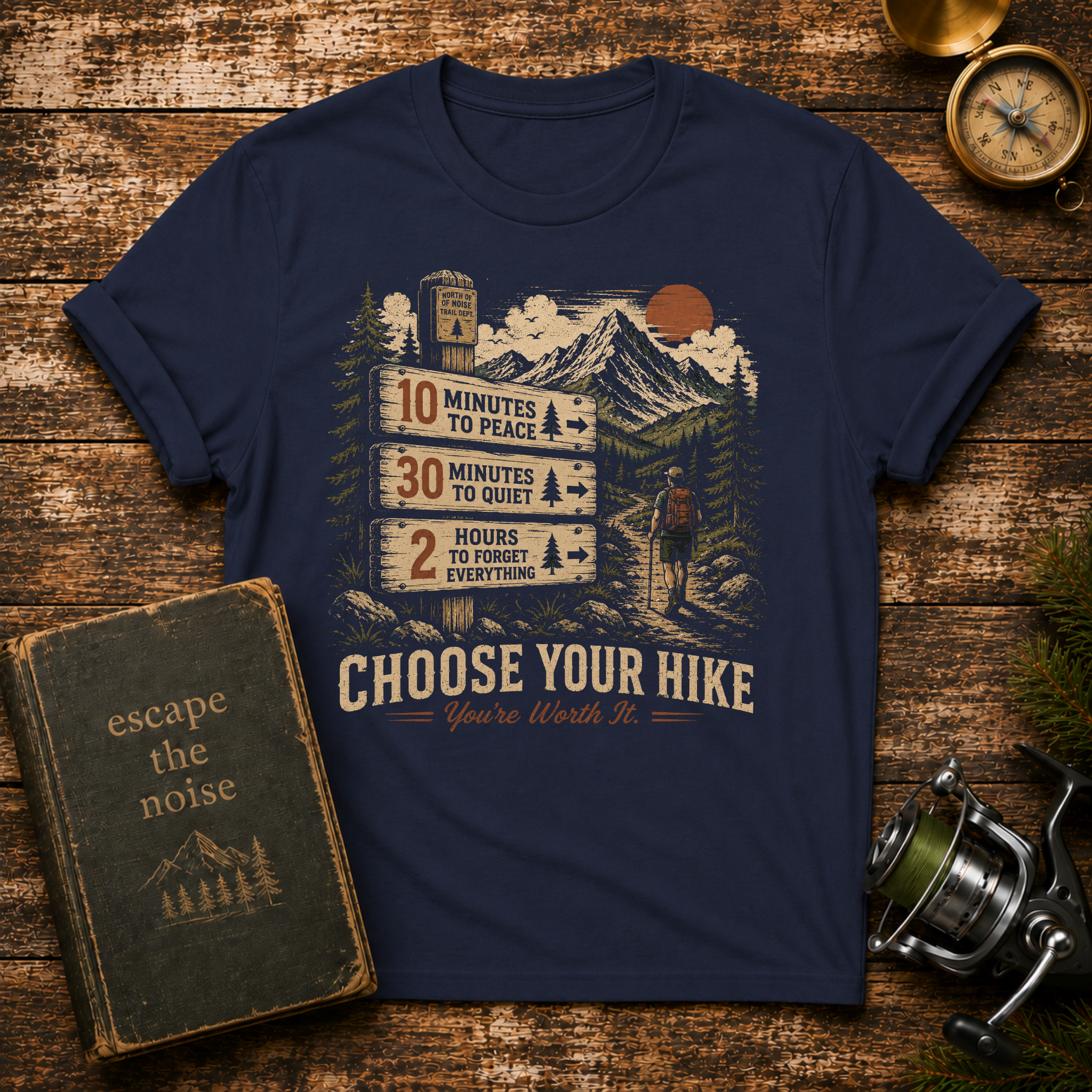 "Choose Your Hike" Outdoor Camping Graphic Tee