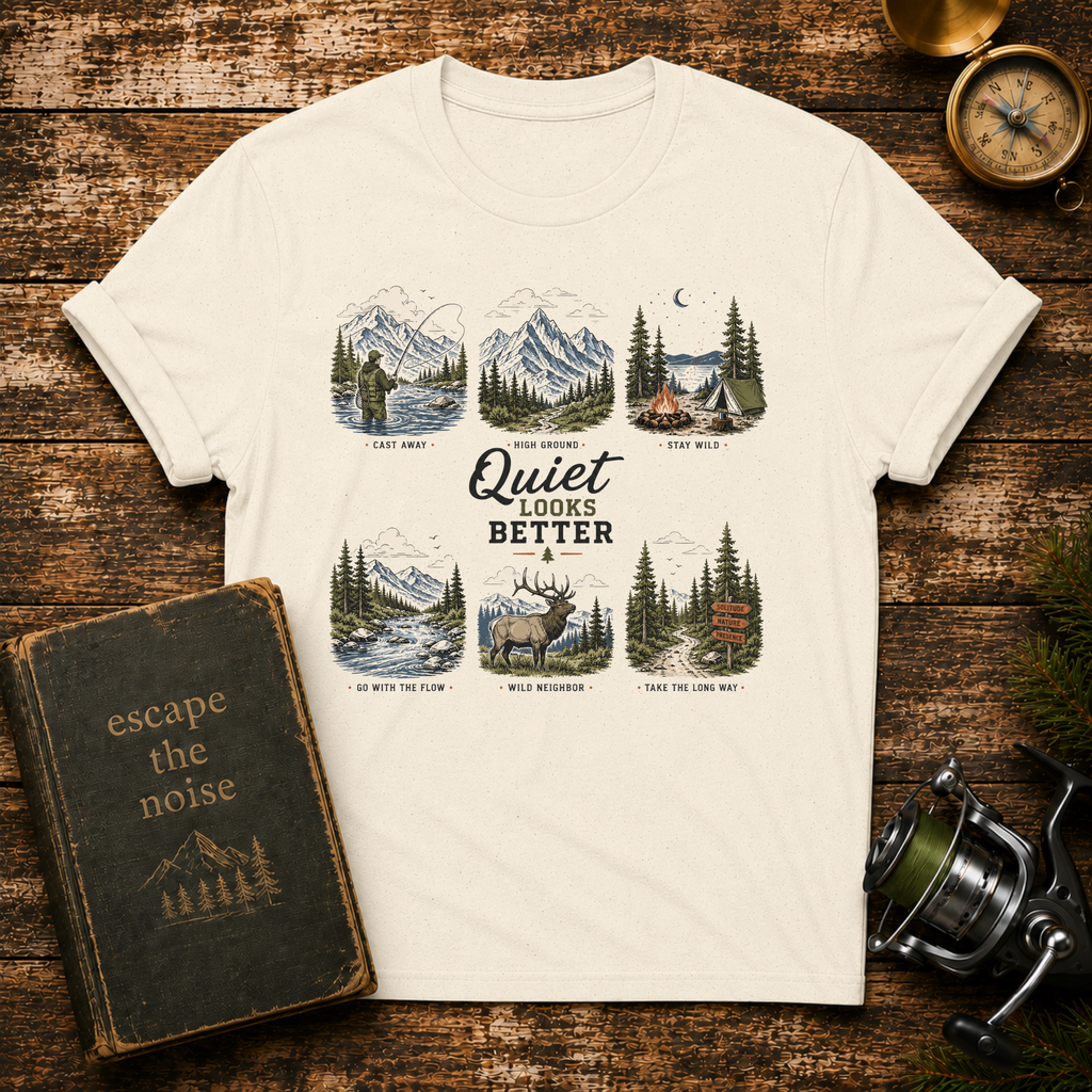 Quiet Looks Better Scenic Nature Tee