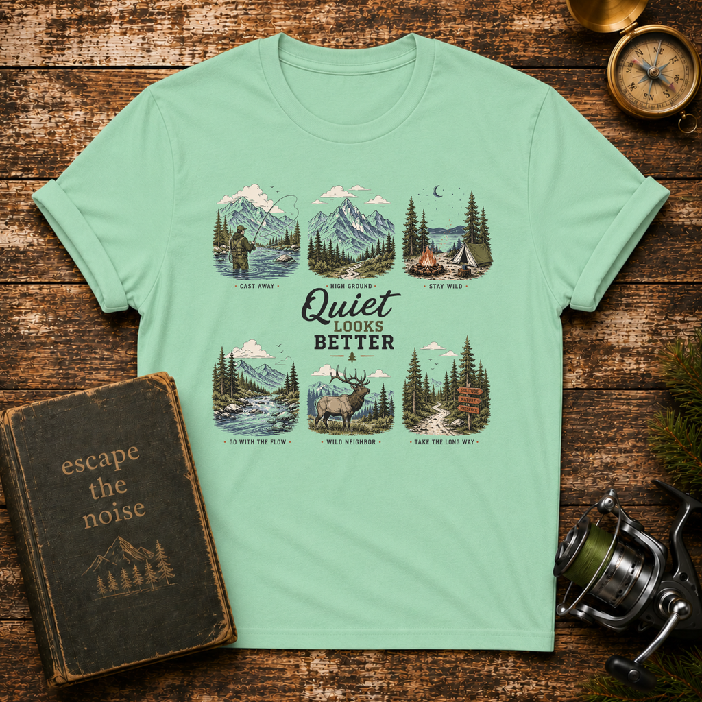 Quiet Looks Better Scenic Nature Tee