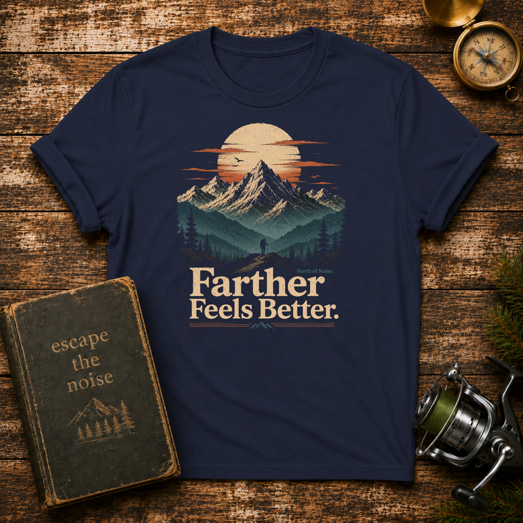 Farther Feels Better Mountain T-Shirt