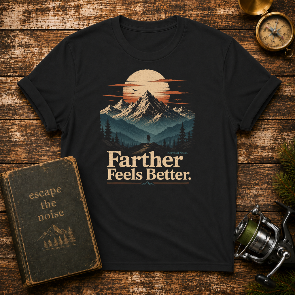 Farther Feels Better Mountain T-Shirt