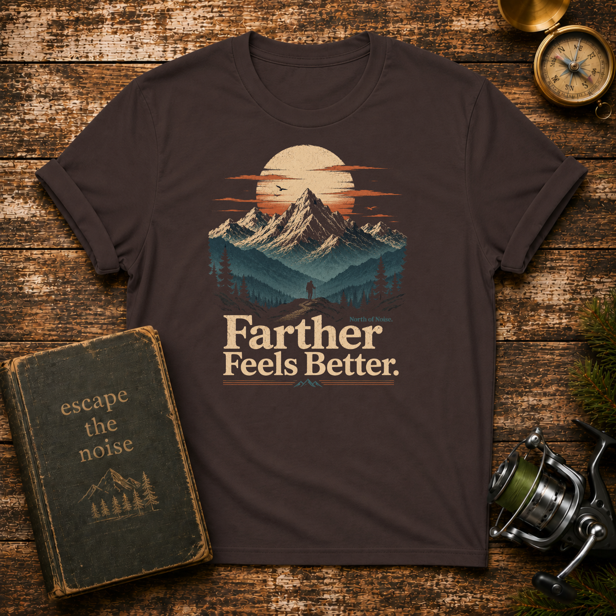 Farther Feels Better Mountain T-Shirt