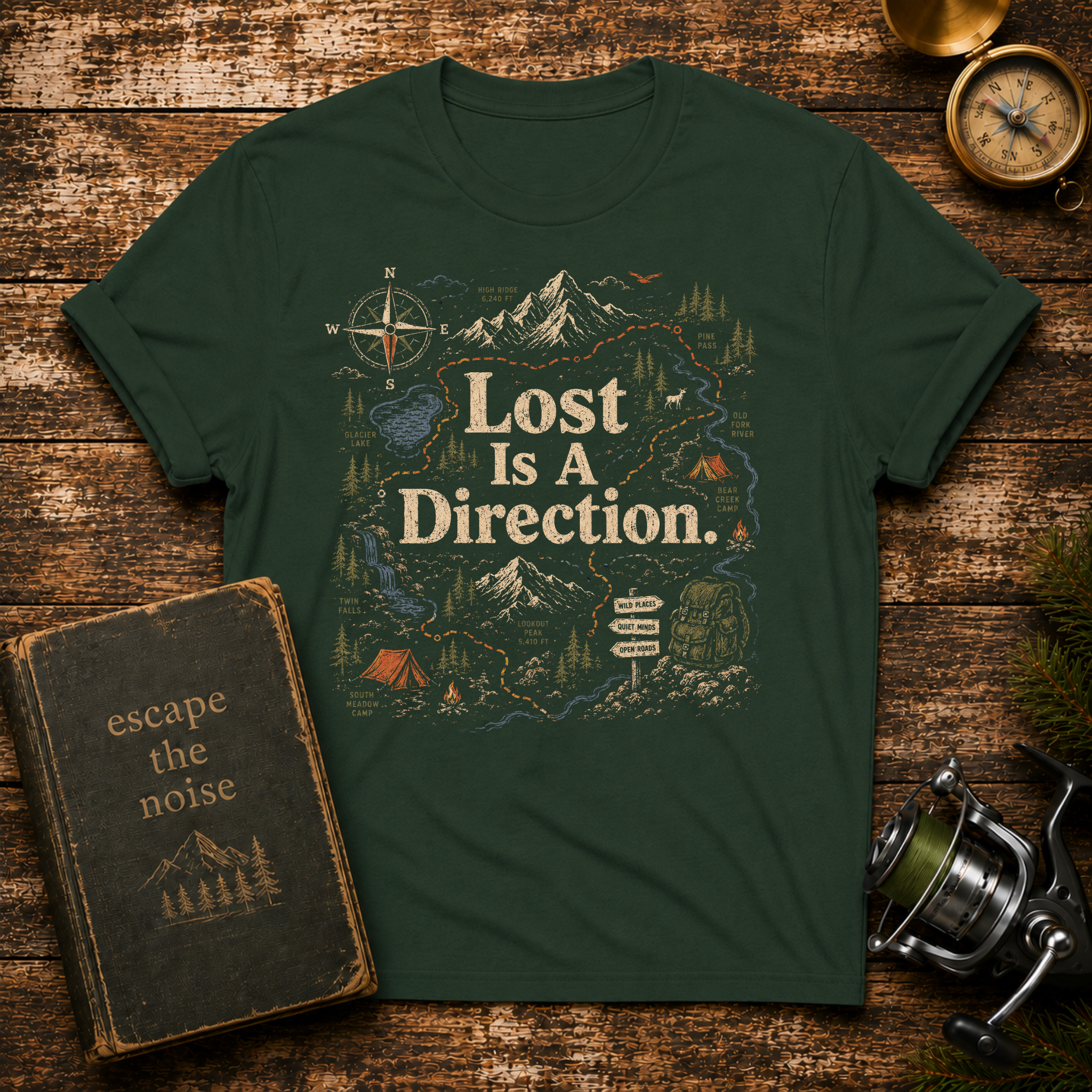 Lost Is A Direction Adventure T-Shirt