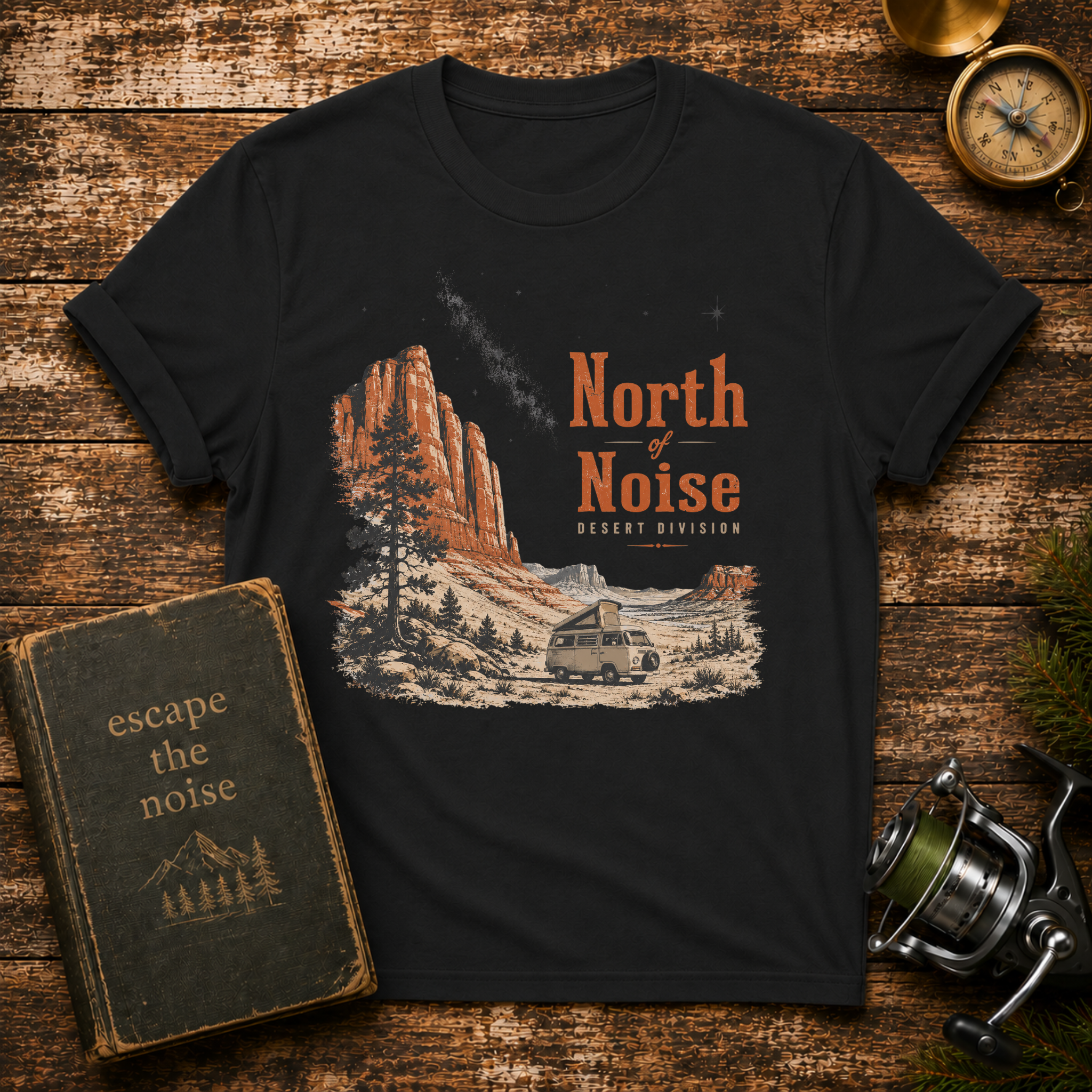 North Noise Vintage Mountain T-Shirt Desert Division