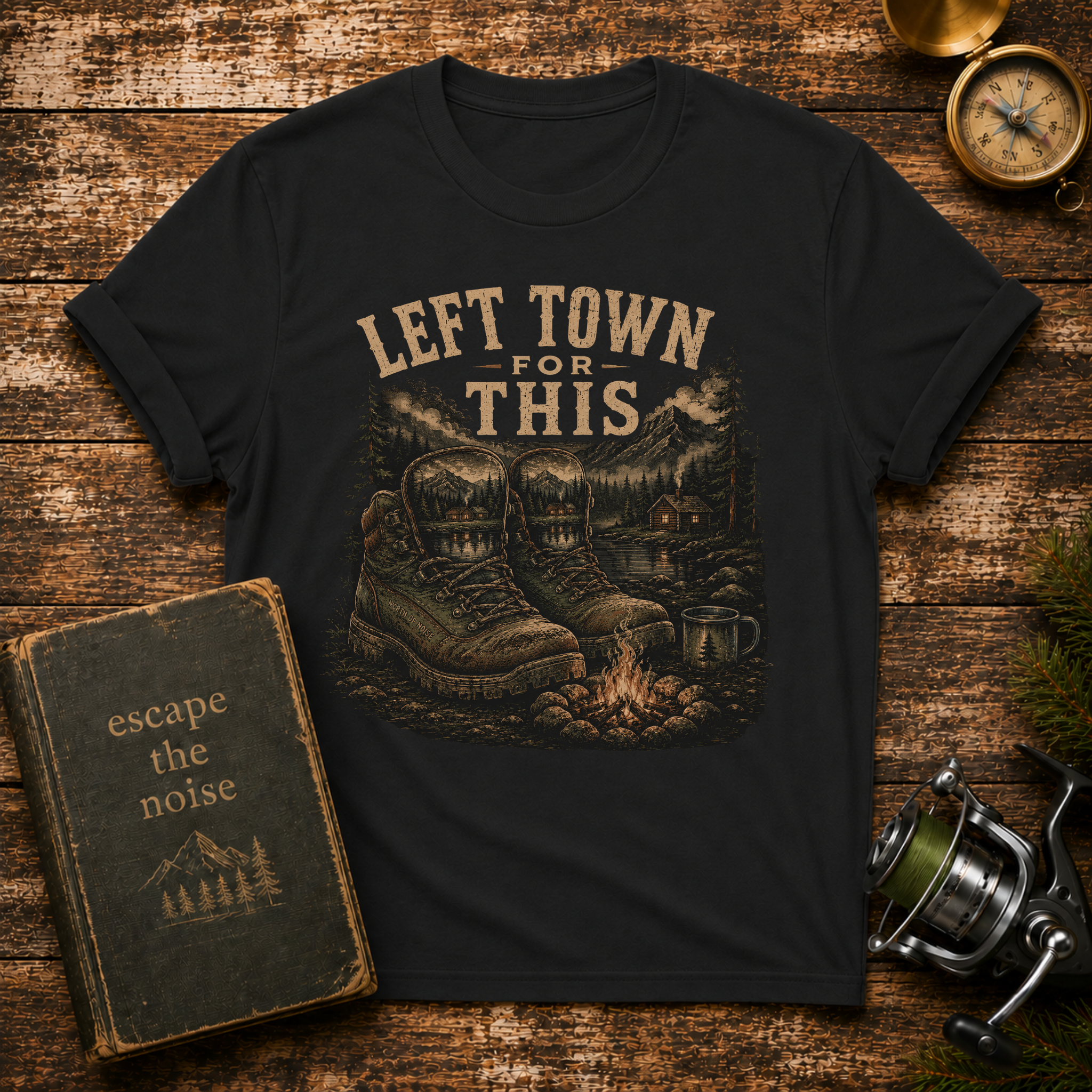 "Left Town For This" Camping Tee