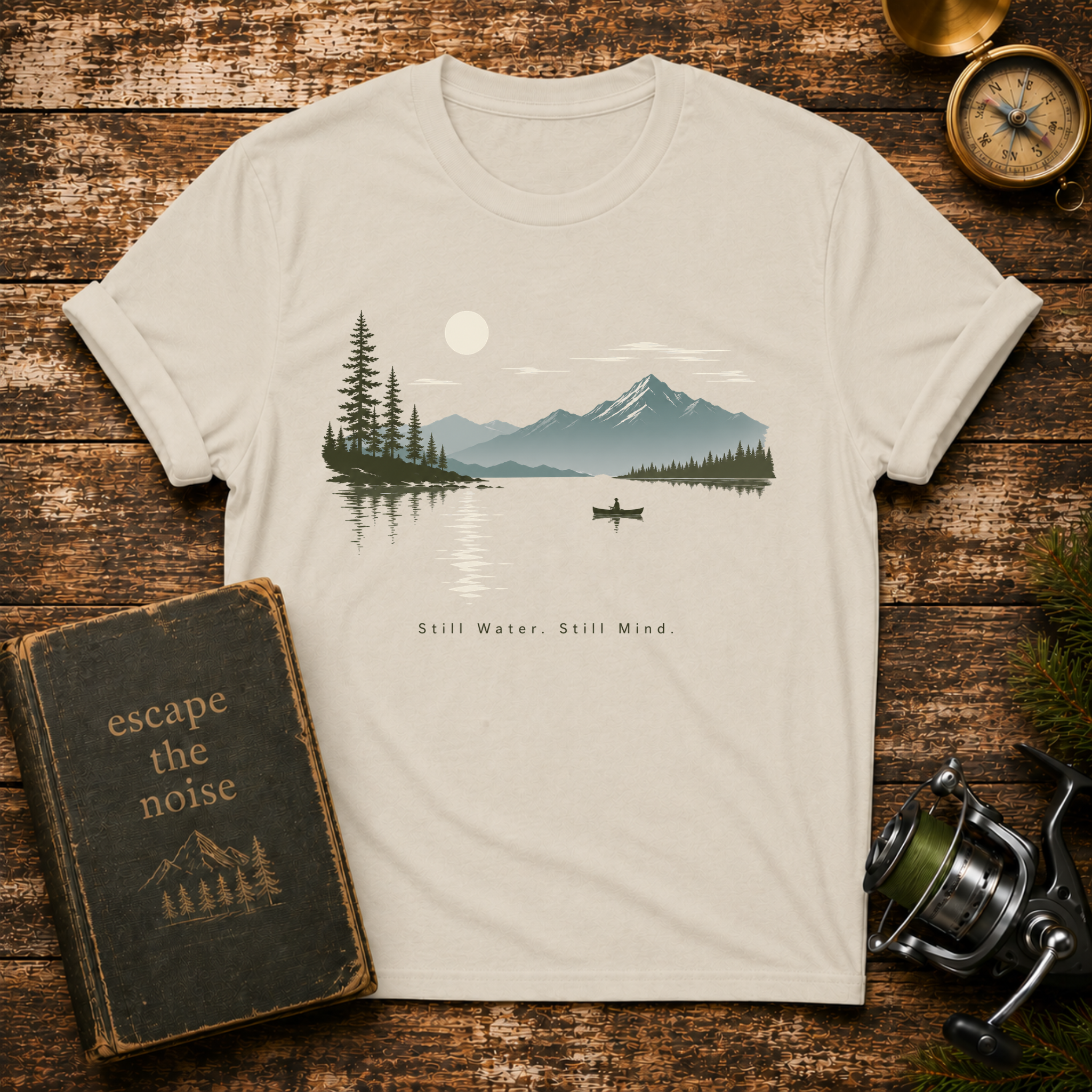 Lake Canoe, Still Water T-Shirt