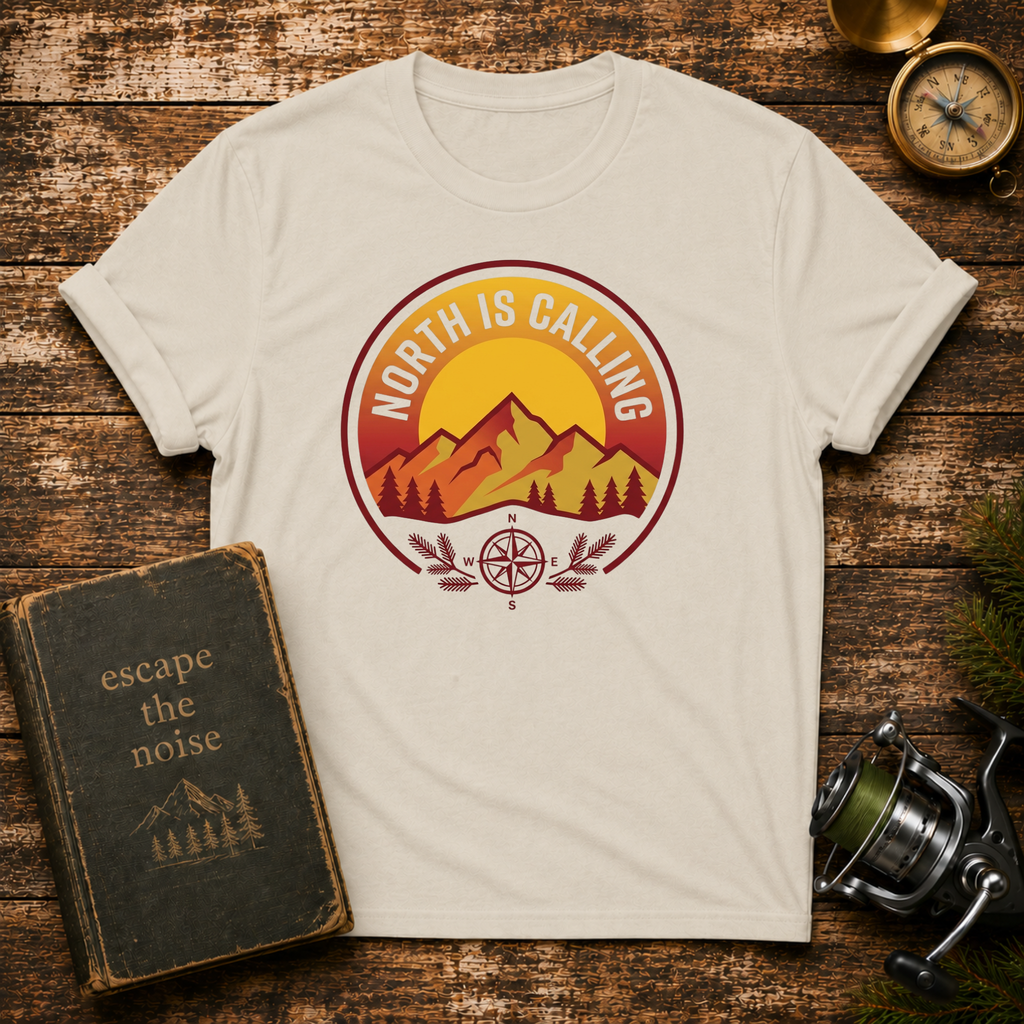 North Is Calling Mountain T-Shirt