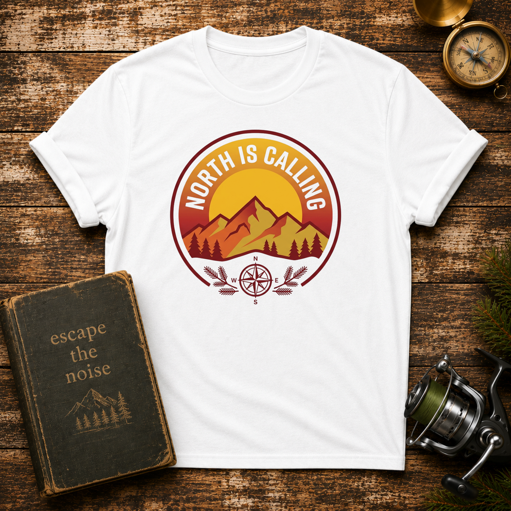 North Is Calling Mountain T-Shirt