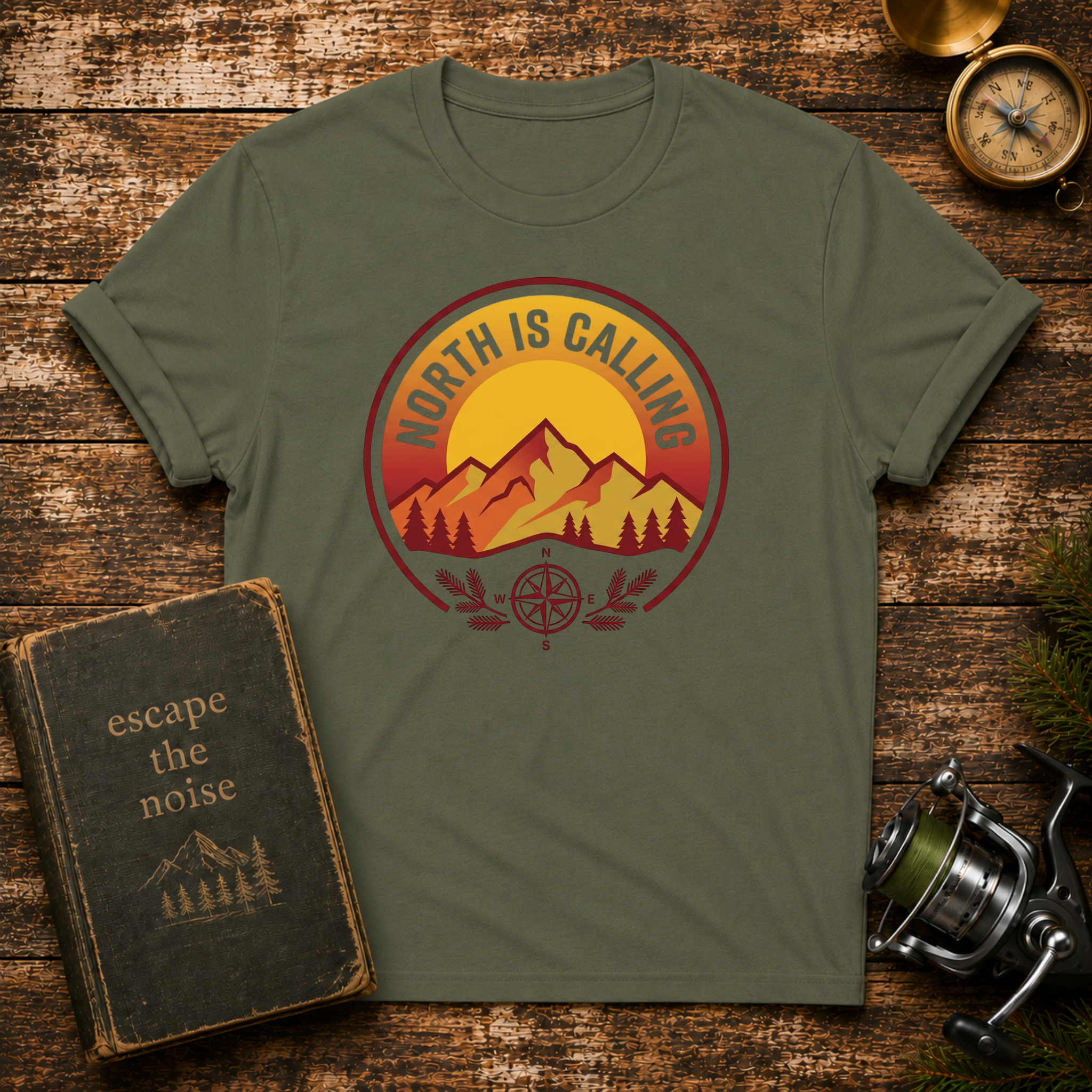 North Is Calling Mountain T-Shirt